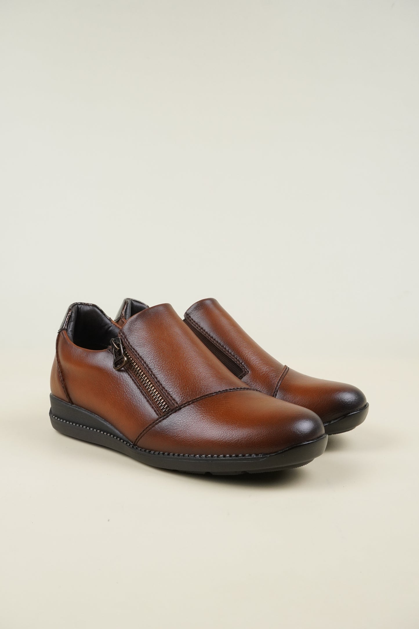 Comfort Slip-On Women's Shoes - Camel