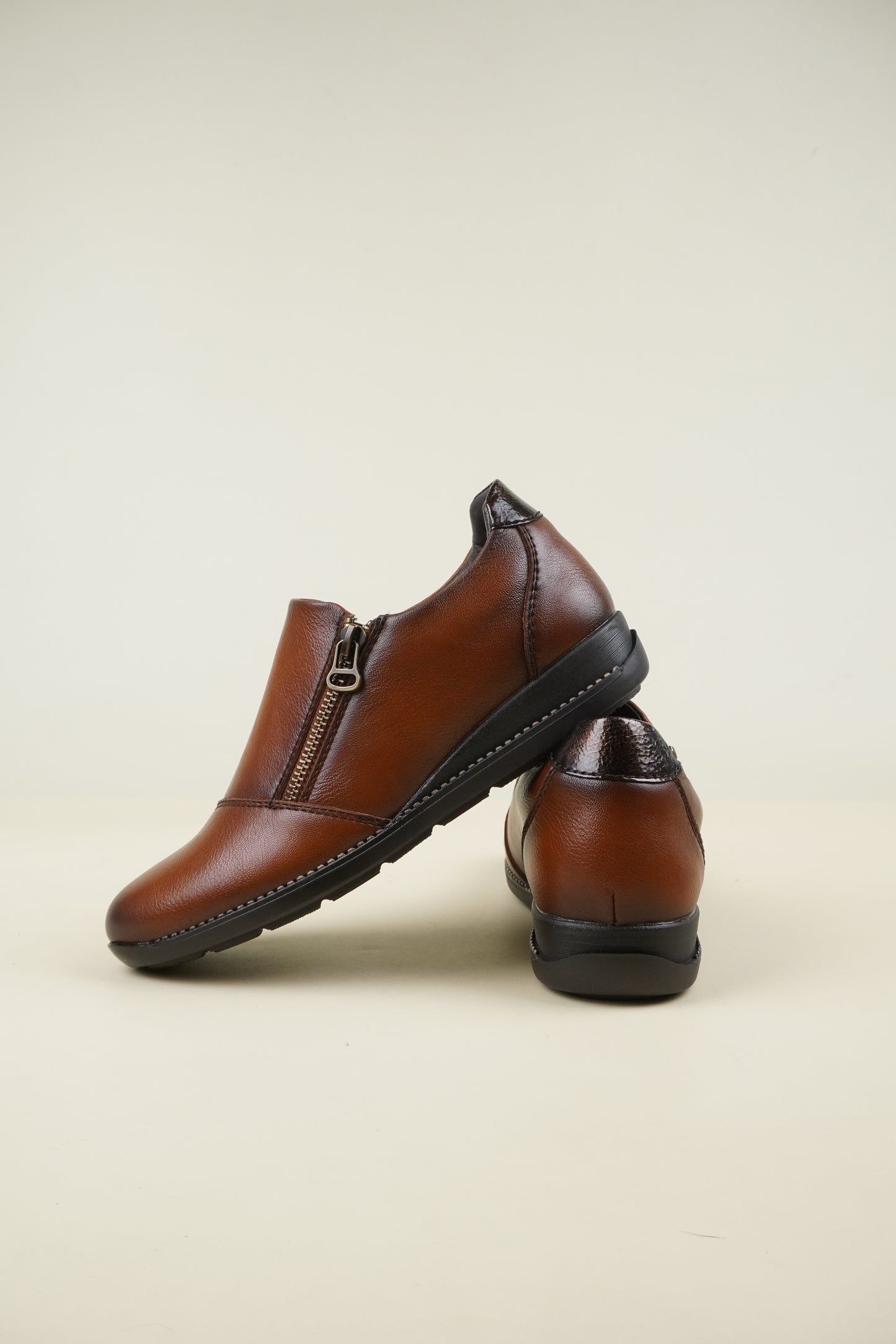 Comfort Slip-On Women's Shoes - Camel