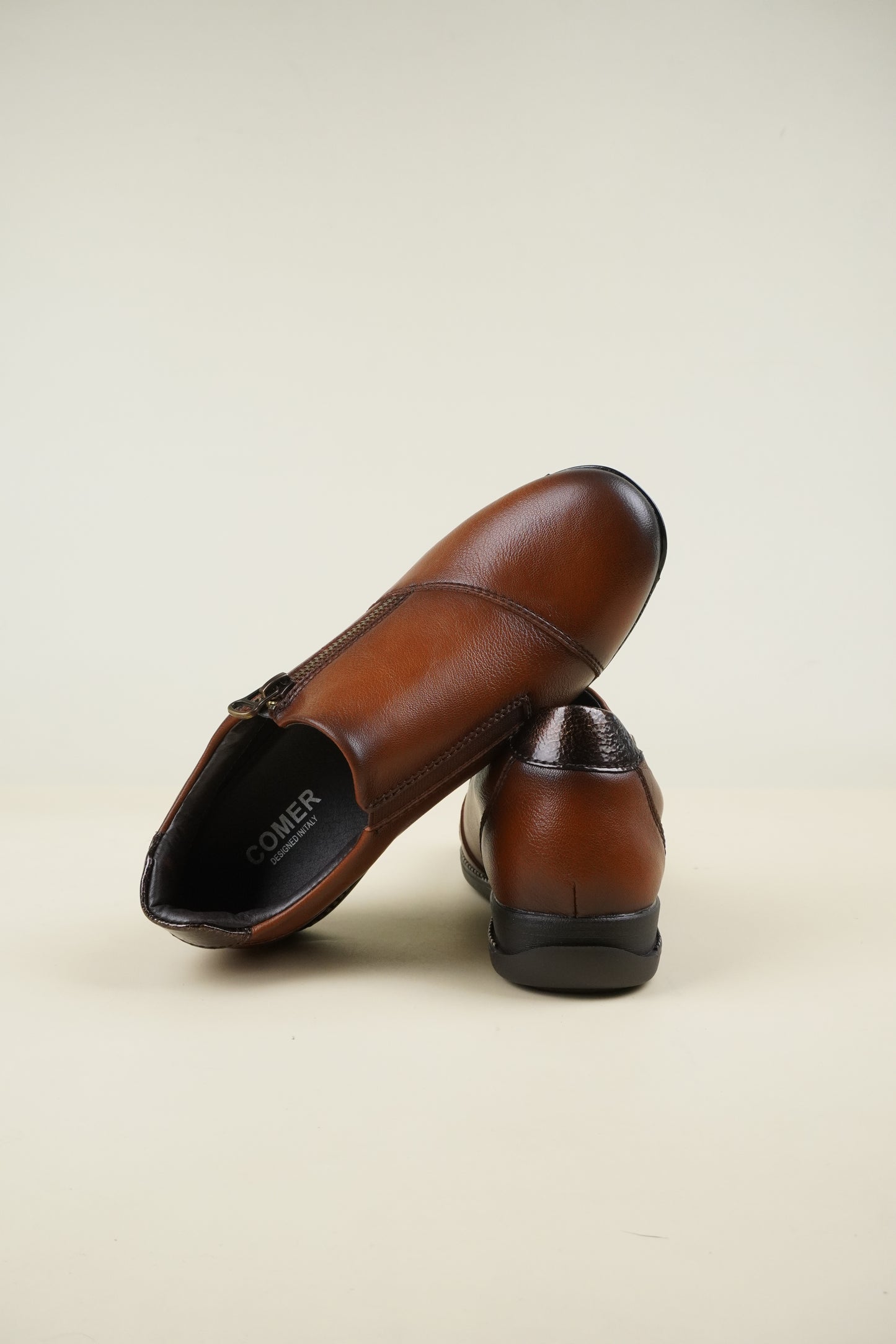Comfort Slip-On Women's Shoes - Camel