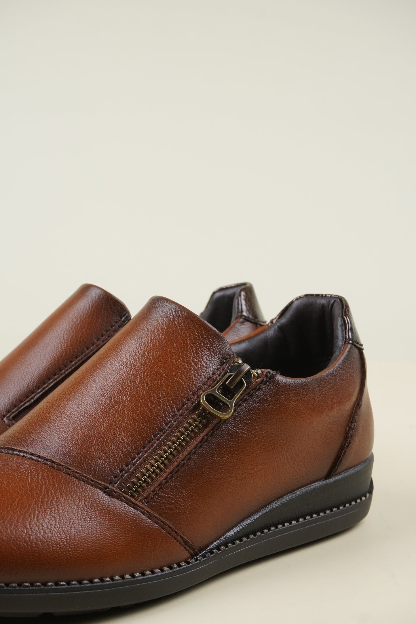 Comfort Slip-On Women's Shoes - Camel