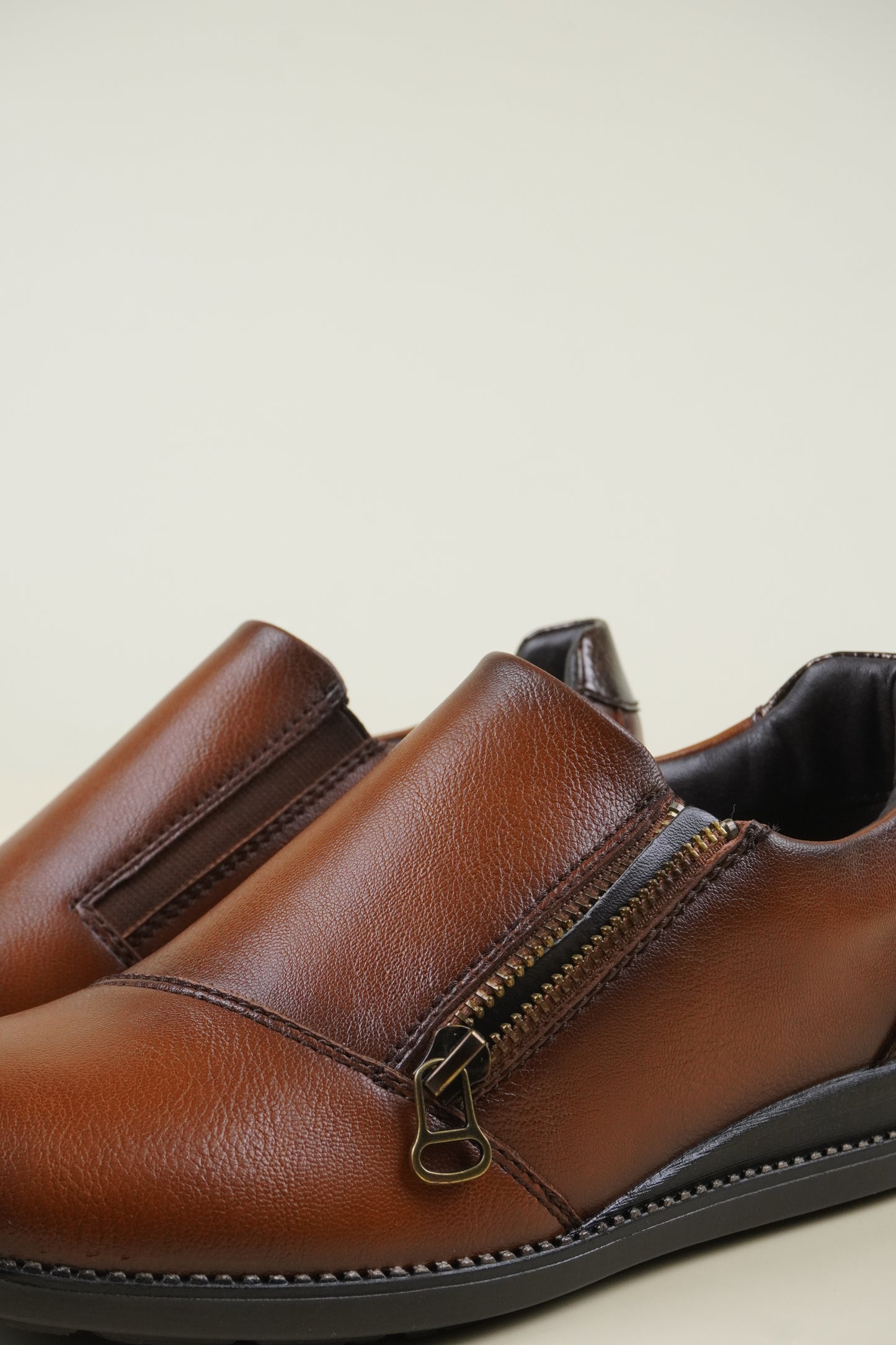 Comfort Slip-On Women's Shoes - Camel