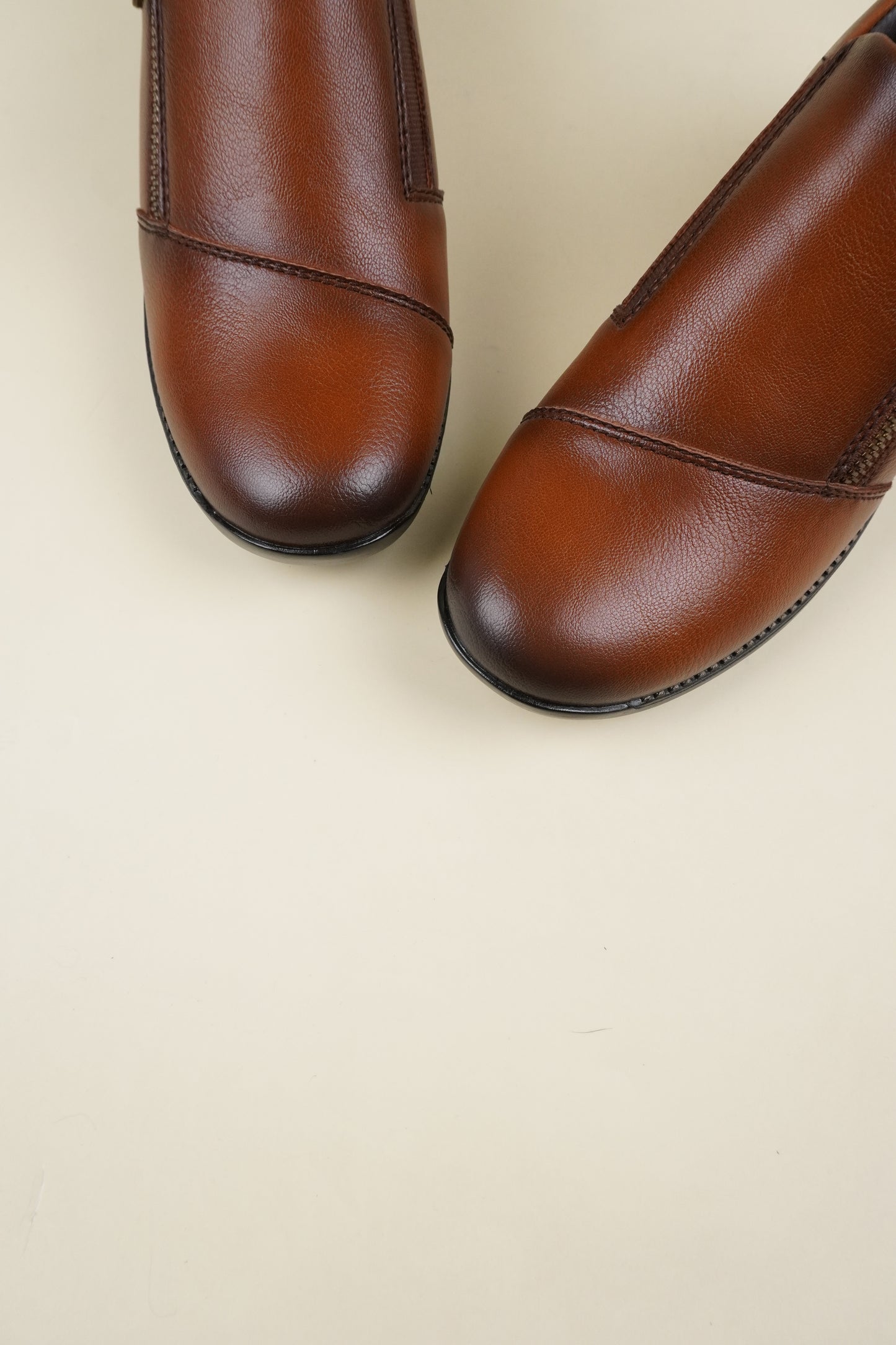 Comfort Slip-On Women's Shoes - Camel