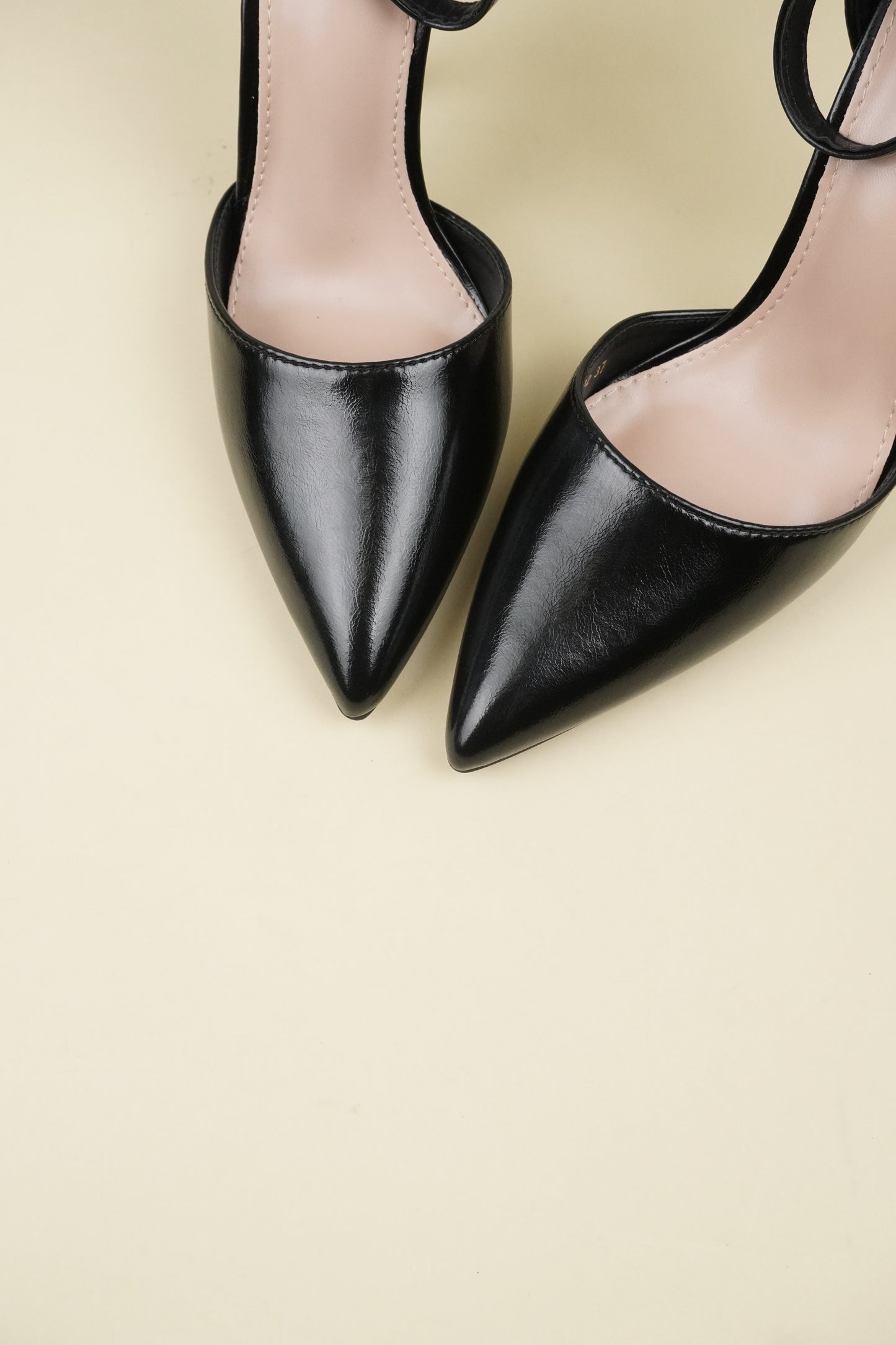 Ankle Strap High Heels - Black