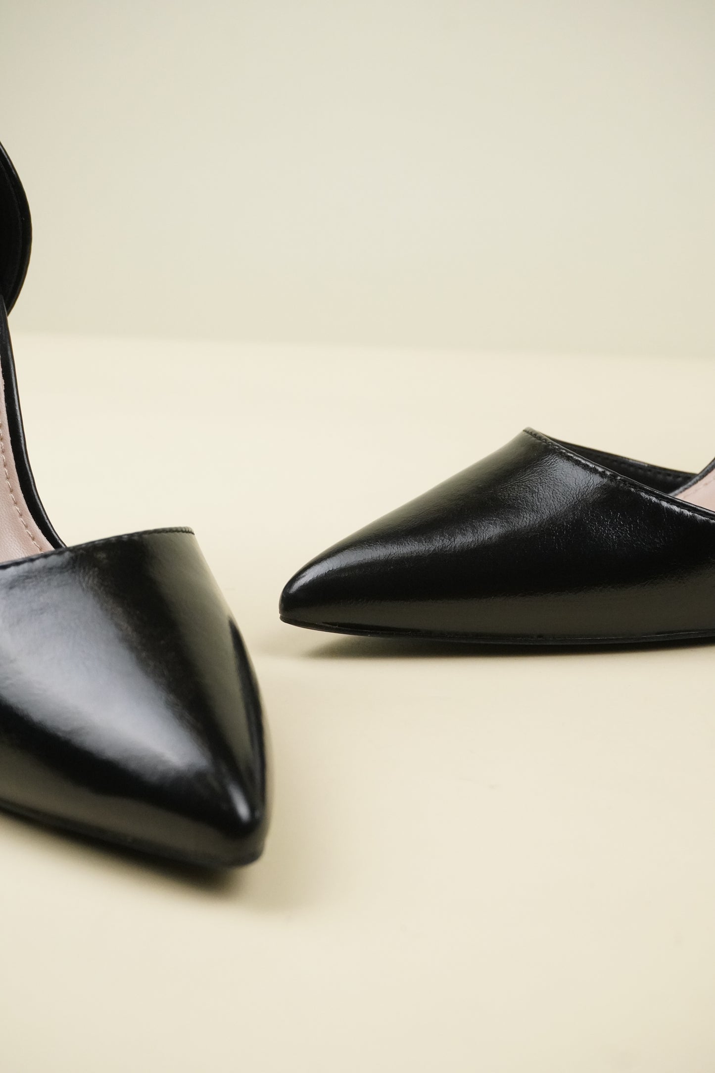 Ankle Strap High Heels - Black