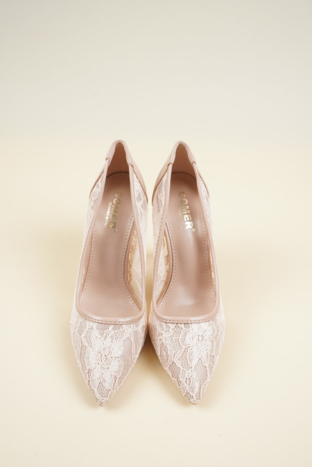 Lace Pumps - Apricot