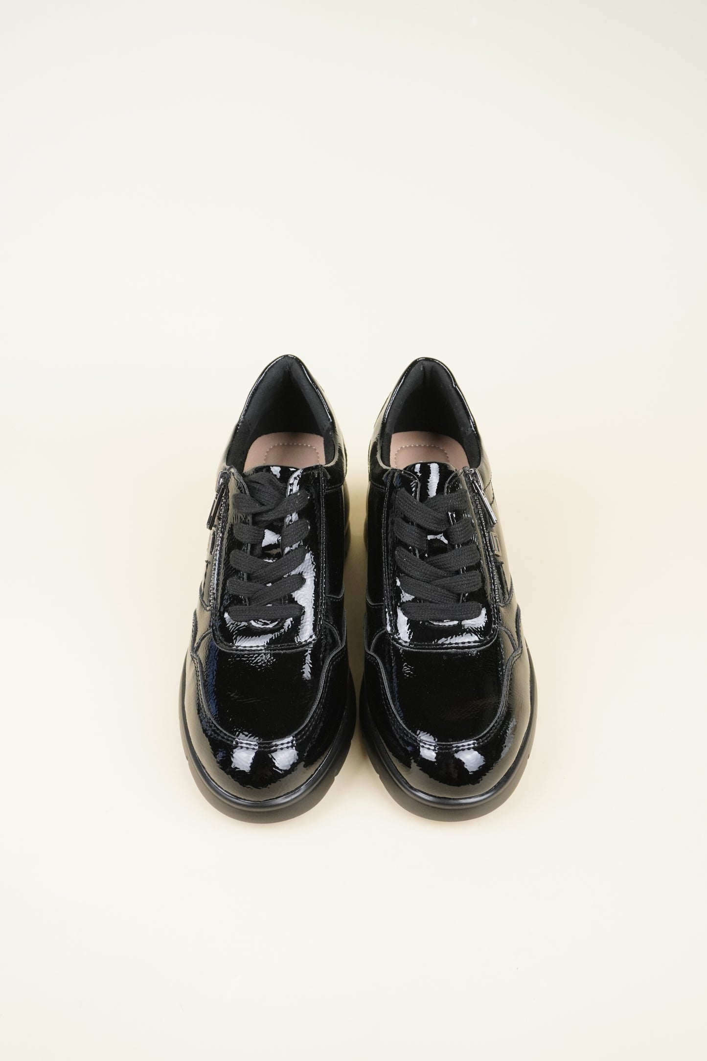 Women's Wedge Sneakers - Black
