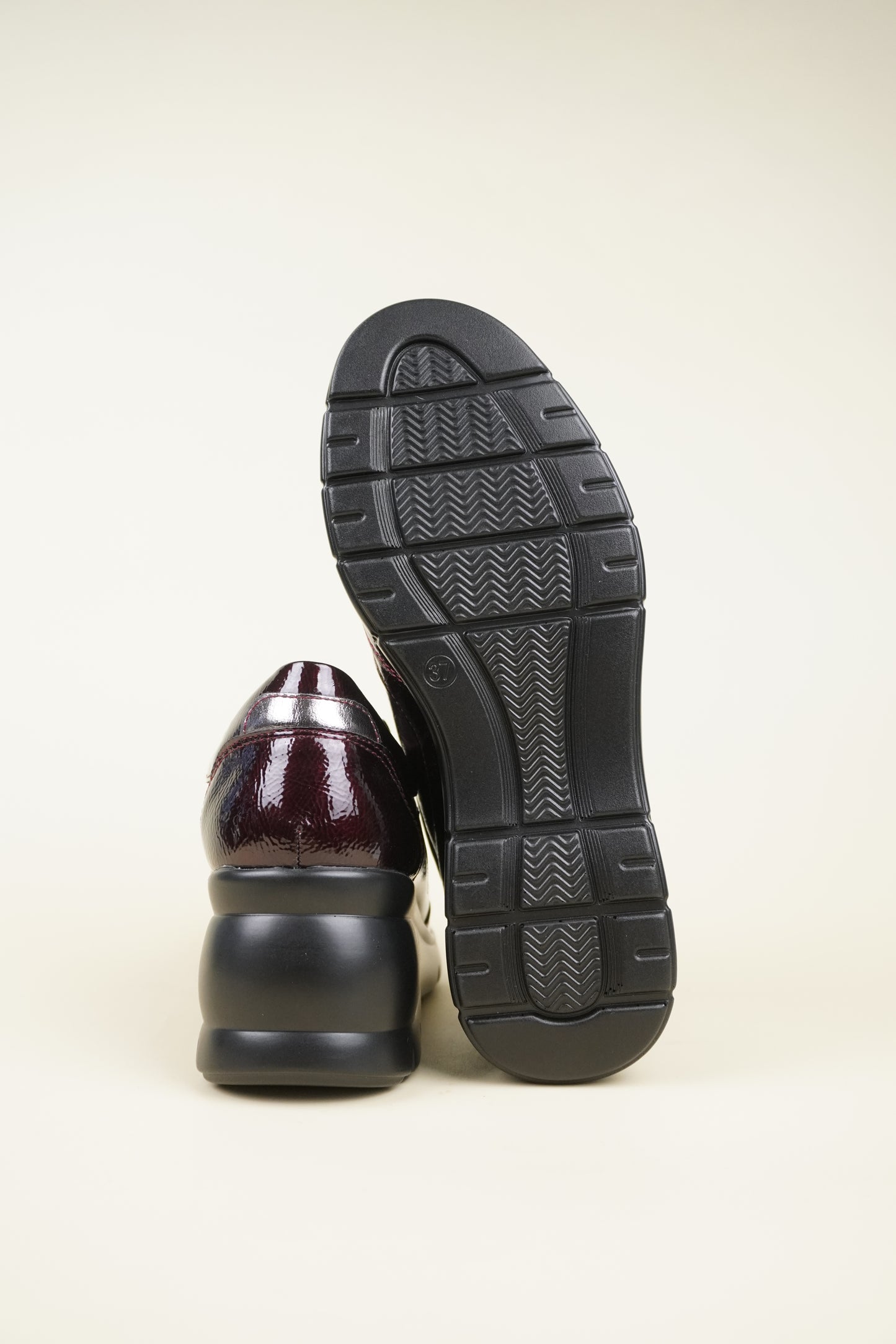 Women's Wedge Sneakers - Wine