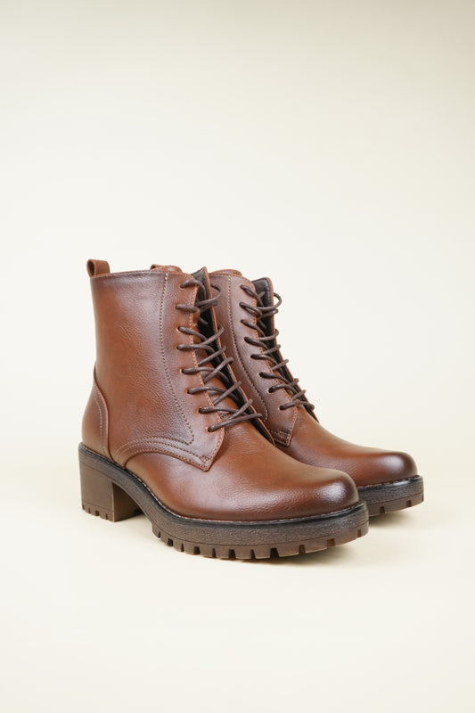 Heeled Ankle Boots - Camel