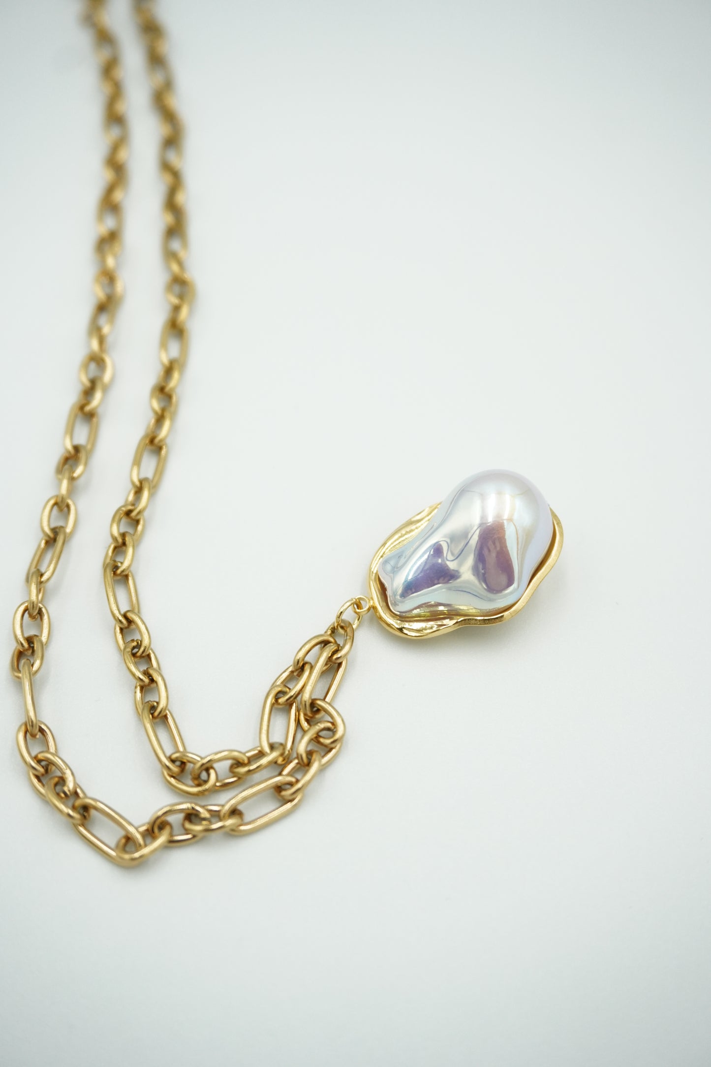 Baroque Imitation Pearl Pendant Necklace