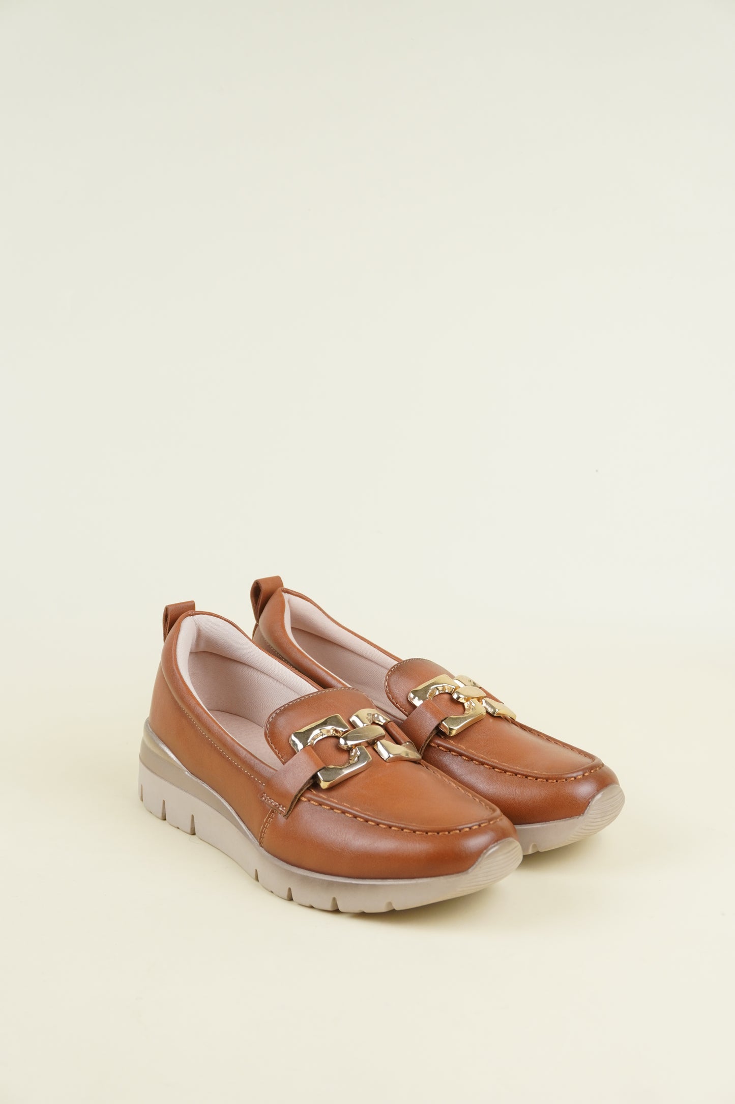 Ladies' Wedge Loafers - Camel