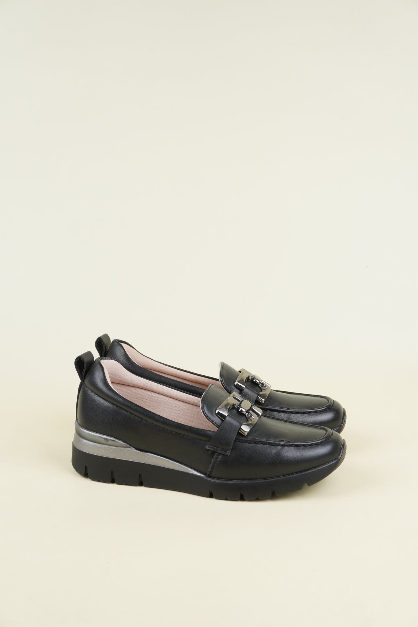 Ladies' Wedge Loafers - Black