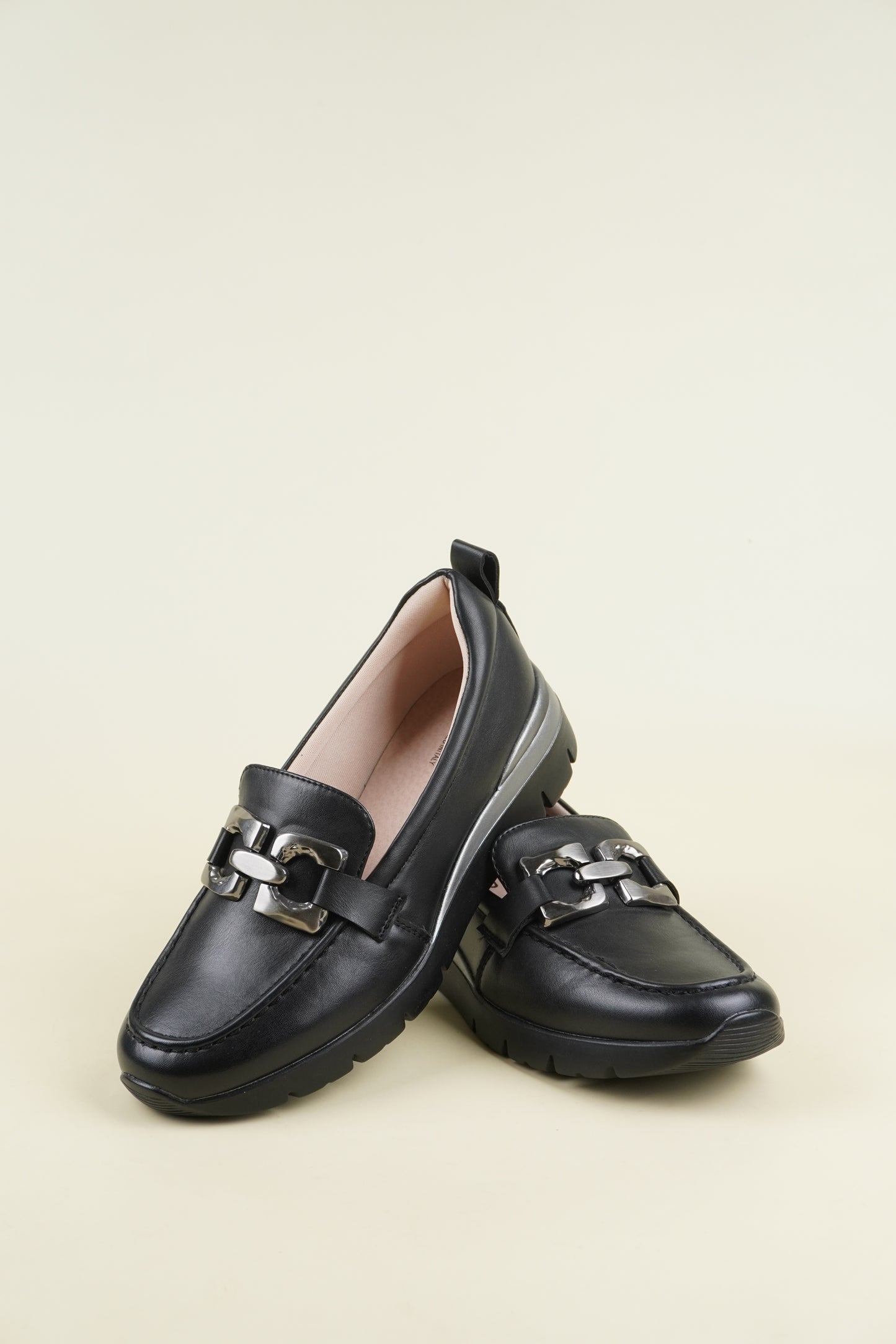Ladies' Wedge Loafers - Black
