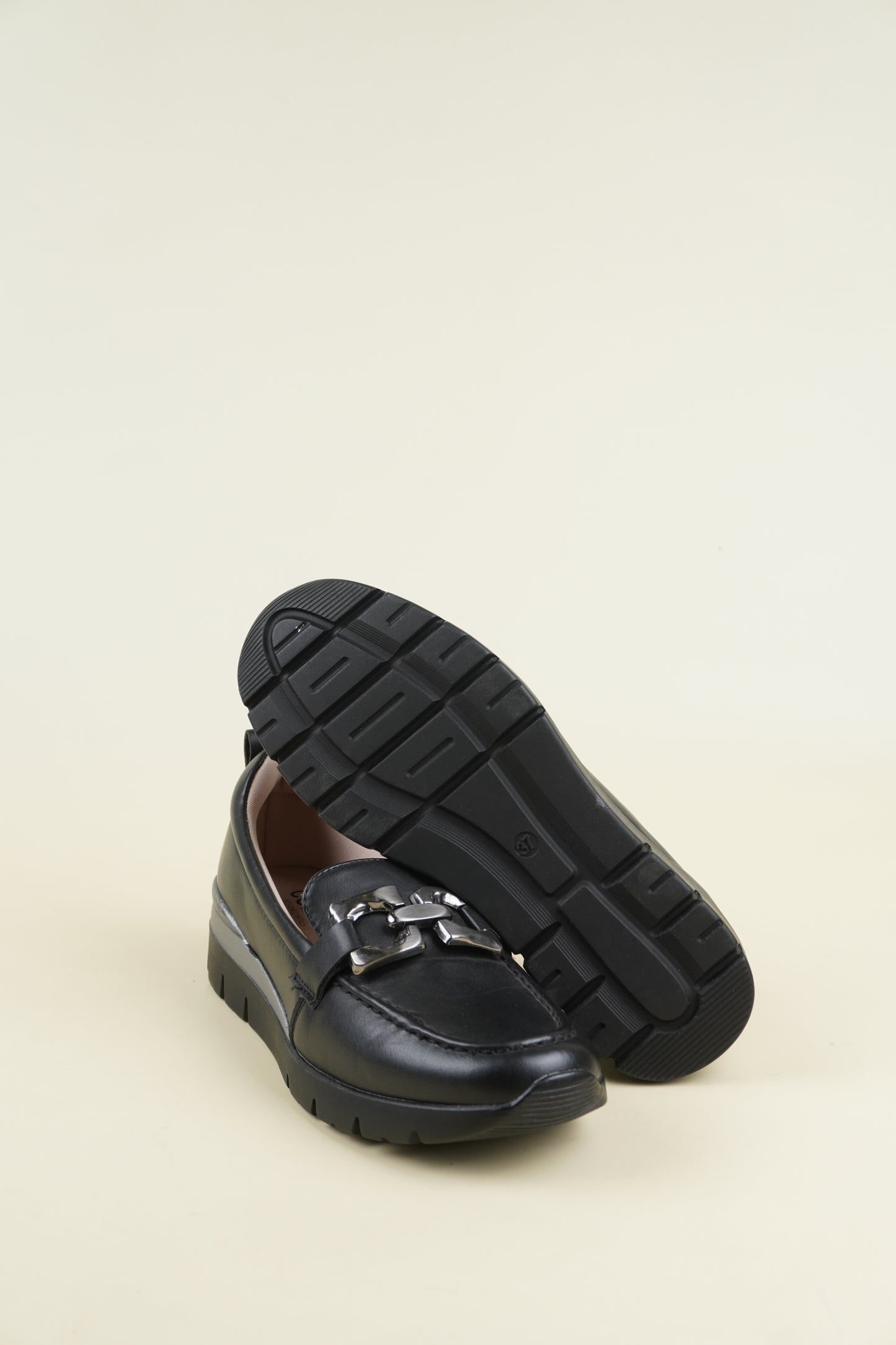 Ladies' Wedge Loafers - Black