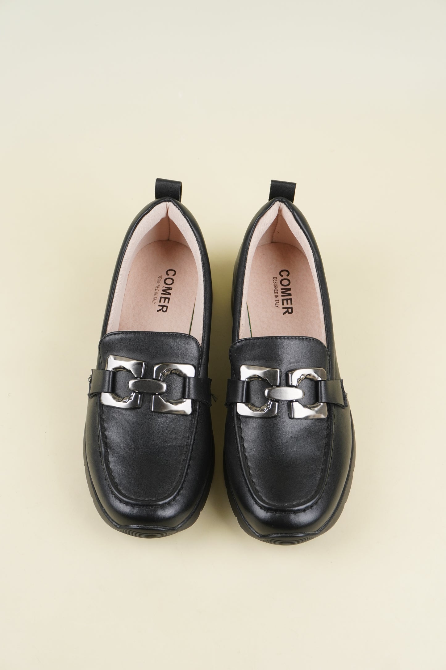 Ladies' Wedge Loafers - Black