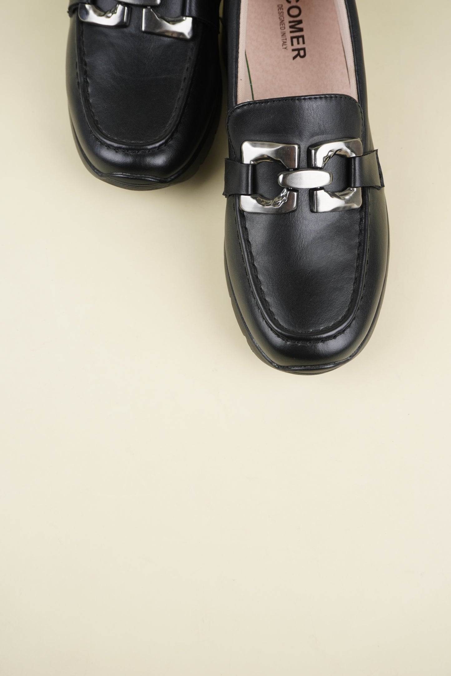 Ladies' Wedge Loafers - Black
