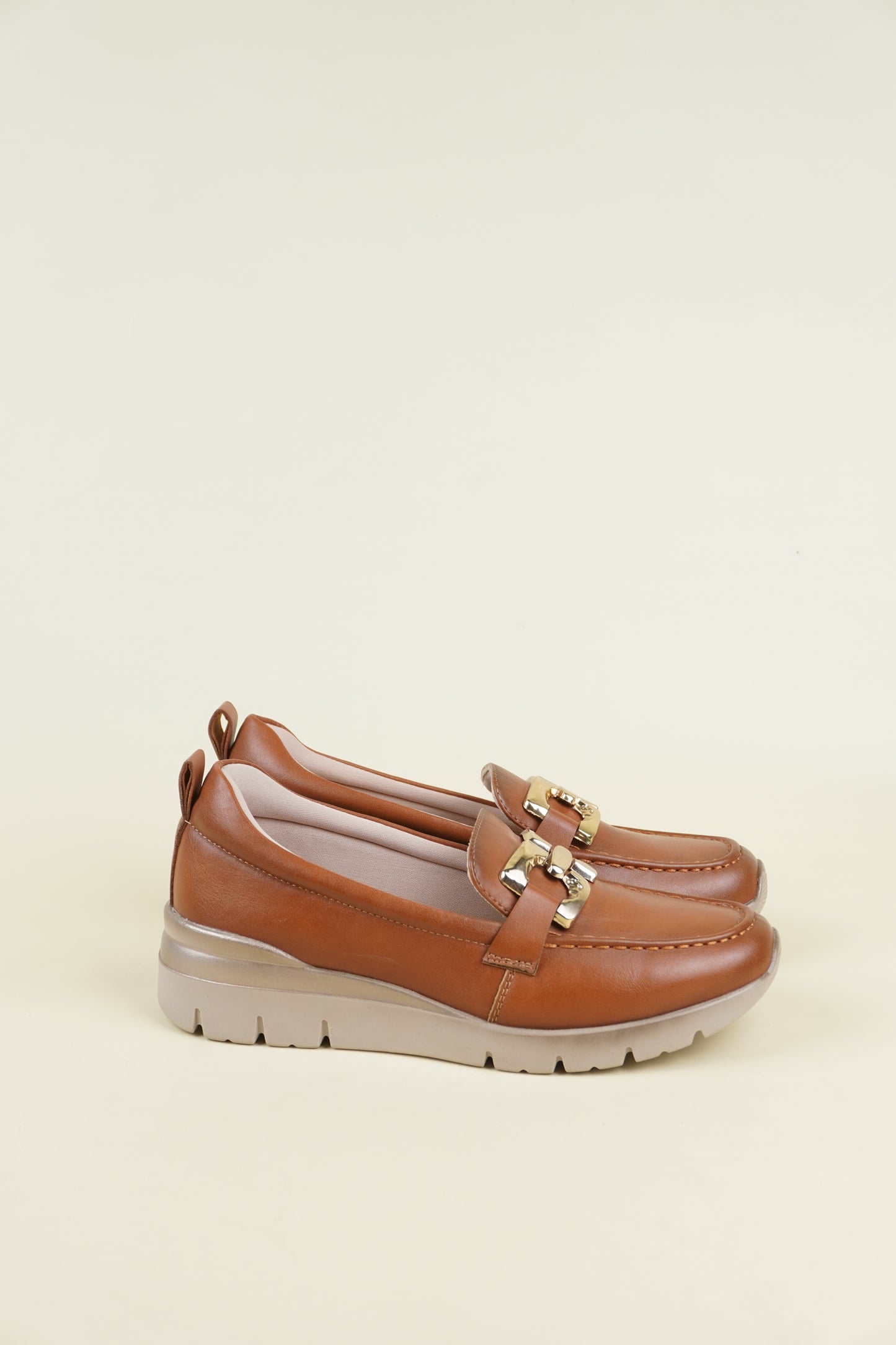 Ladies' Wedge Loafers - Camel