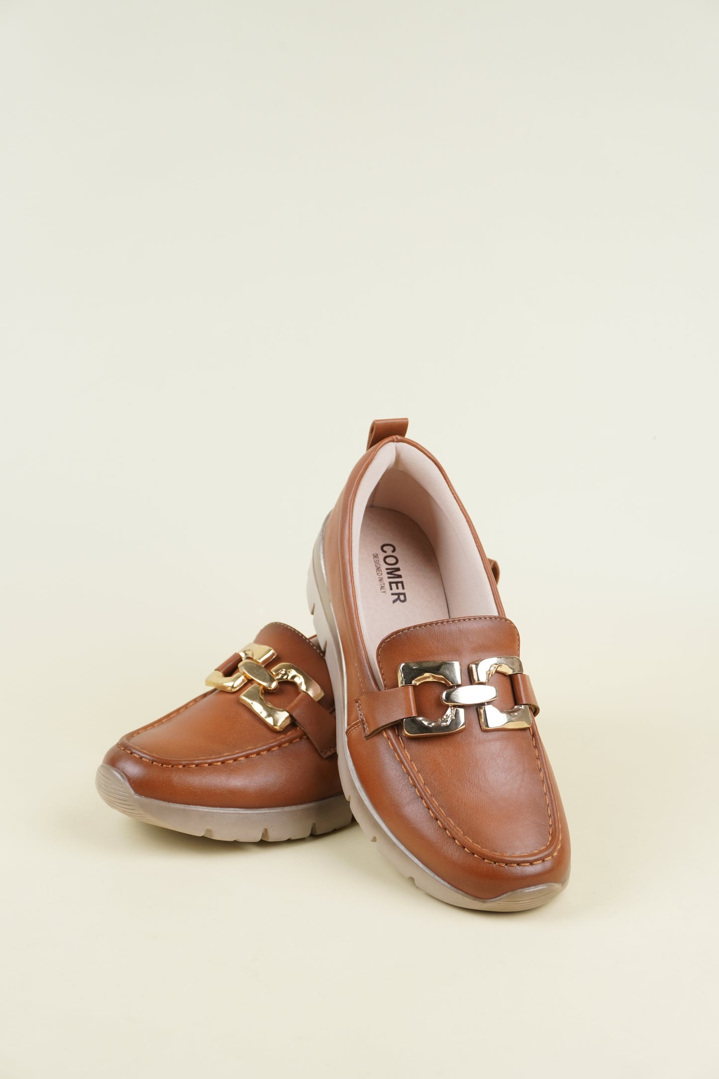 Ladies' Wedge Loafers - Camel