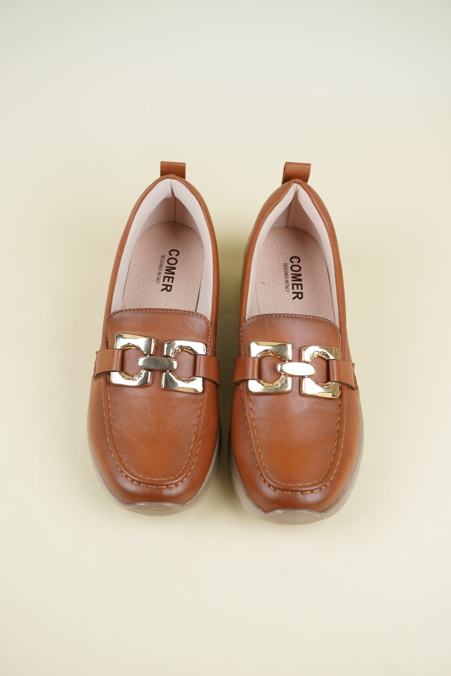 Ladies' Wedge Loafers - Camel