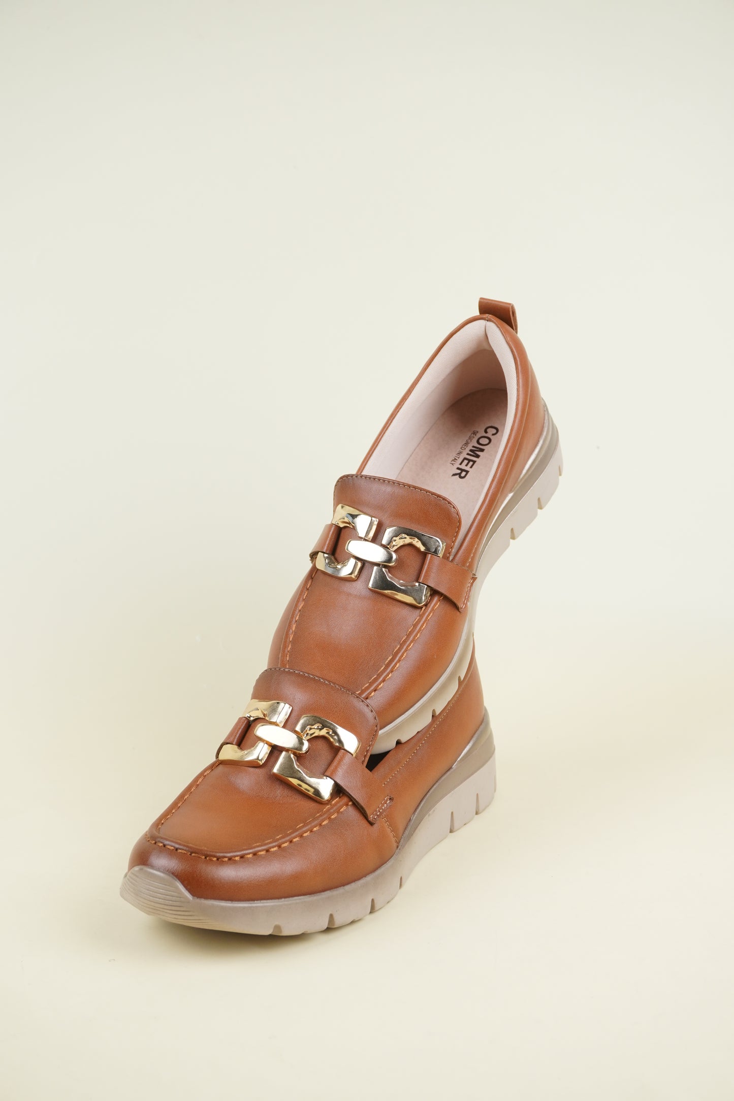 Ladies' Wedge Loafers - Camel